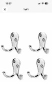 Double coat hooks chrome - double,
