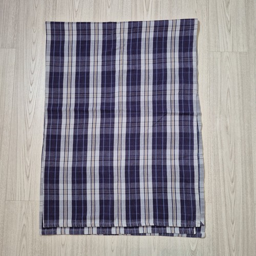 Vintage blue check - blue, 100%