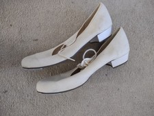 Tap shoes Katz canvas White Size 9 adult Cuban heeled