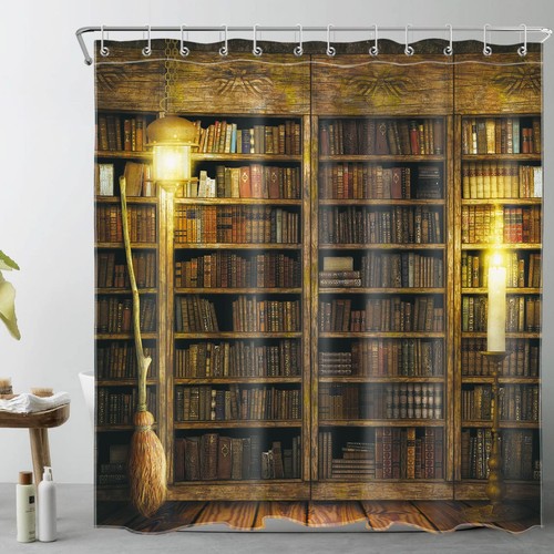 Gothic bookshelf shower - gothic,