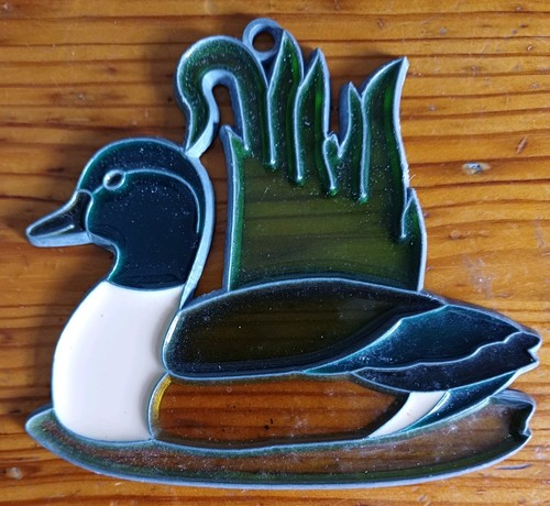 Vintage acrylic stained - acrylic, glass