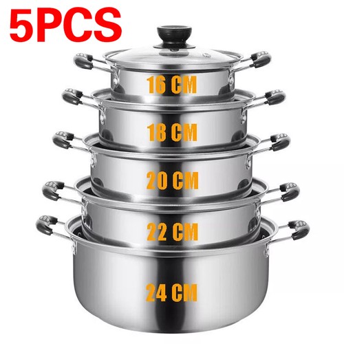 Cooking pot set stainless - 5x,