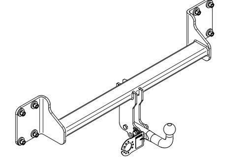 Swan neck tow bar for - neck,
