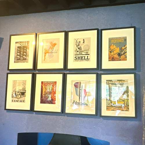 Framed original adverts - 8,