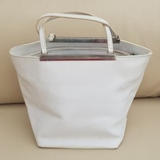 Karen Millen white leather Bucket hand Bag