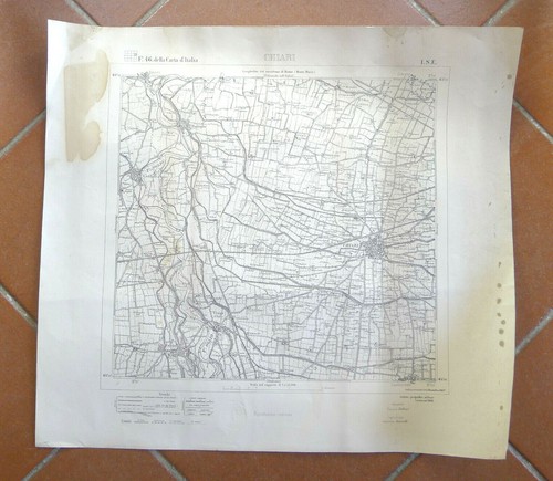 Antique map 1897 military - antique,