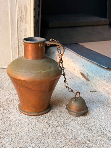 Vintage copper brass chained - vintage,