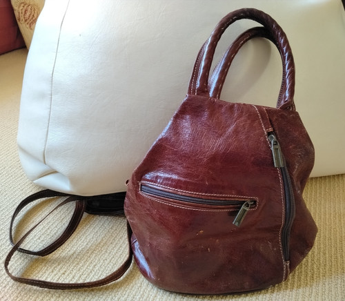 Vintage conker brown leather - conker,
