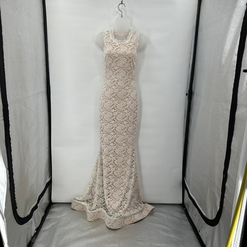 New white lace nude illusion - lace,