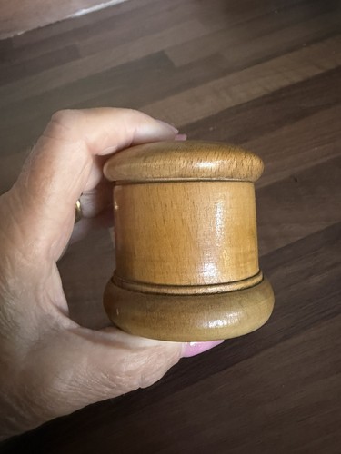 Vintage treen wooden lidded - wooden,
