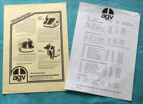 Agv motorcycle helmets leaflet - agv,