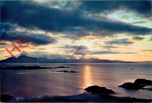 Picture postcard sunset over - picture, postcard: