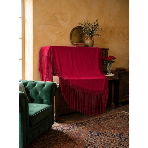 Vintage chinese fringed silk - vintage,