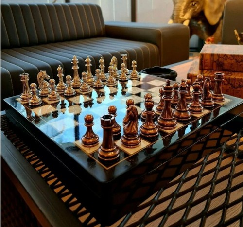 Luxury chess set with - luxury,