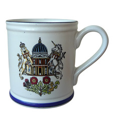 DENBY Prince Charles to Lady Diana Mug 1981 Stoneware VTG Collectible Coffee Tea