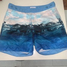 Thomas Royall Glacier Swimming Swim Shorts Small Zip up pocket