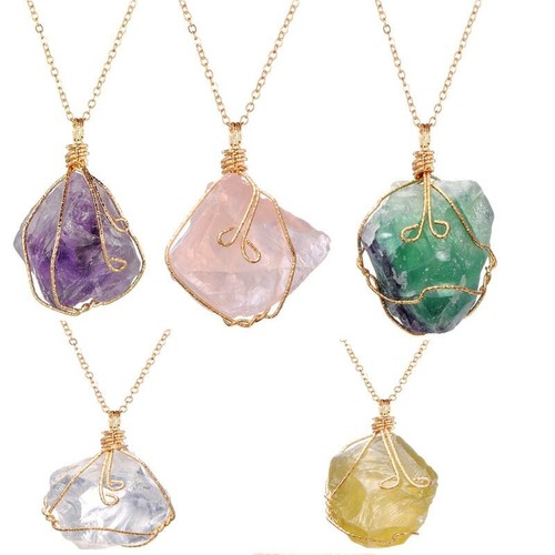 Natural gemstone necklace - natural,