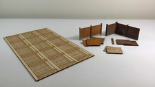 O Gauge Double Sided Panel Fencing, with posts and concrete base