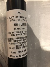 Military Saft battery (Lithium Sulfur Dioxide Li-SO2 ) 6v Non-rechargeable