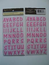 RECOLLECTIONS EPOXY ALPHABET STICKERS "PINK" BNIP *NEW*