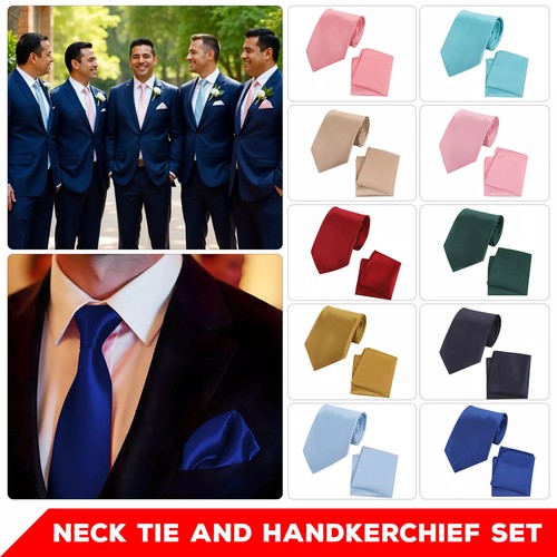 Men plain satin - silky, tie