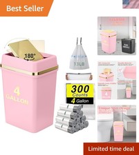 Bathroom Trash Can Pink Small