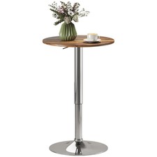 HOMCOM Round Bar Table, Swivel