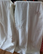 Cream lined voile curtains 44" (112cm) x 53" (135cm) drop per curtain