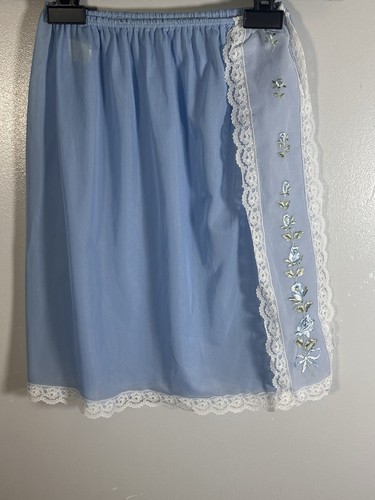 Vintage blue nylon half - blue, slip