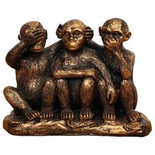 Wanwanzi 3 Wise Monkeys Statue