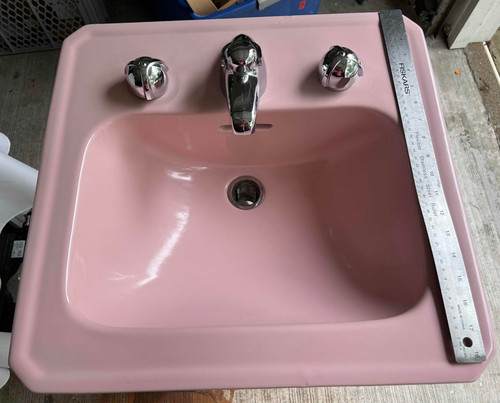 1954 crane pink bathroom sink - 1954,