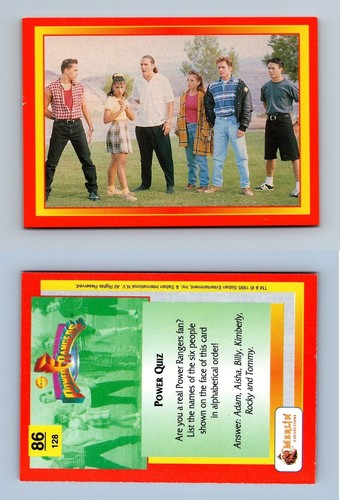 Power quiz rangers - power,