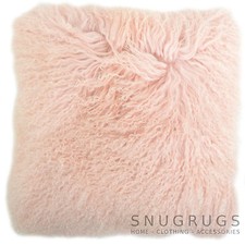 Snugrugs - Mongolian Long Curly Wool Sheepskin Cushion / Pillow & Cushion Inner