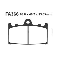Pair Brake Pads EBC FA366TT