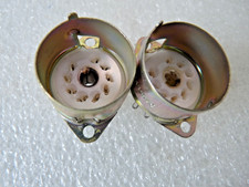 2  B9A PTFE Skirted Valve  Bases Tube Sockets New Old Stock