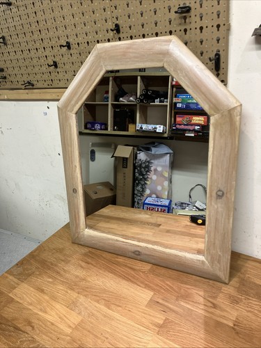 Mirror wooden arched - mirror,