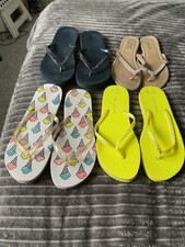 4Pairs Ladies Flip Flops Sandals Size 5