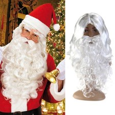 Delux Santa Beard Christmas Fancy Dress Costume Xmas Facial Hair Accessories UK