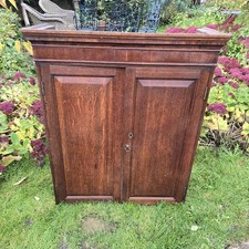 Antique Oak Bookcase Cupboard