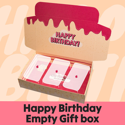 Empty happy birthday gift box - happy,