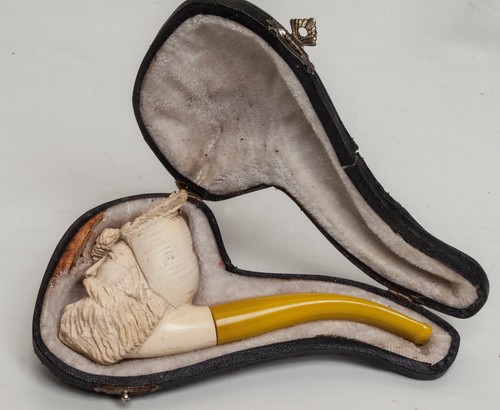 Handcarved block meerschaum - handcarved,