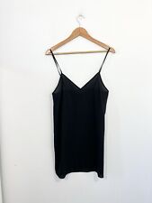 Heidi Klein Black Slip Mini Dress Size XS Strappy Sleeveless V Neck Short