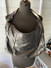 Radley Black Leather Twist Handle Boho slouch Bag Handbag Shoulder