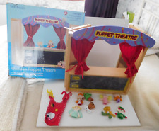 Vintage Foldaway  SMITH'S Wooden Puppet Theatre & finger Puppets bundle - boxed