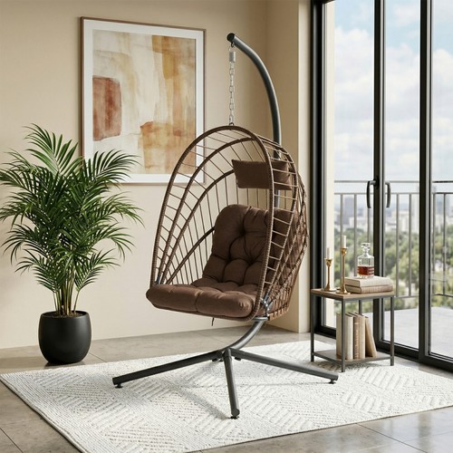Hanging egg chair with stand - egg,