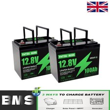 2Pack 12V 100Ah Leisure Battery LiFePO4 Lithium Battery Low Temperature Caravan