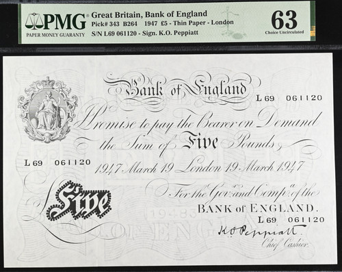 White five pound - pound, note