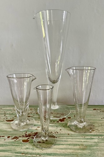Antique vtg glass conical - antique,