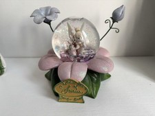 Vintage Disney Tinkerbell Walt Disney Masterpiece Peter Pan Glitter Flower Globe