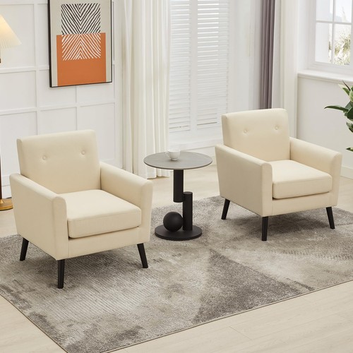 2pcs retro accent chair - 2pcs,